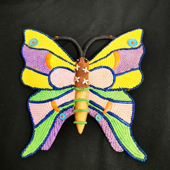 Colourful Resin Glittery Butterfly Wall Hanging Decorative - Picture 1 of 17
